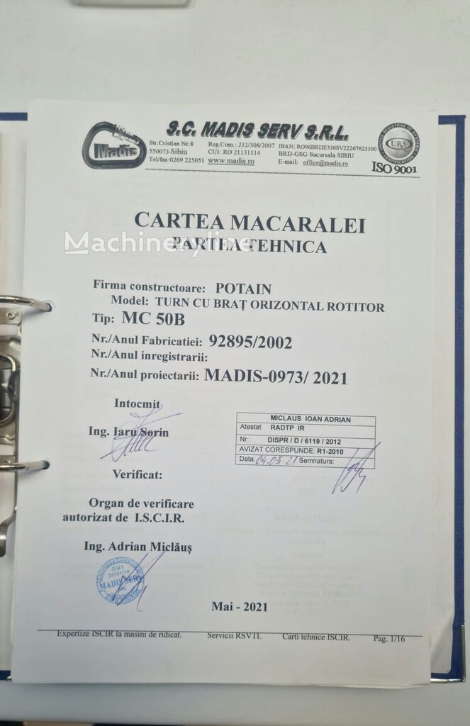 Macara turn Potain MC 50B - 3