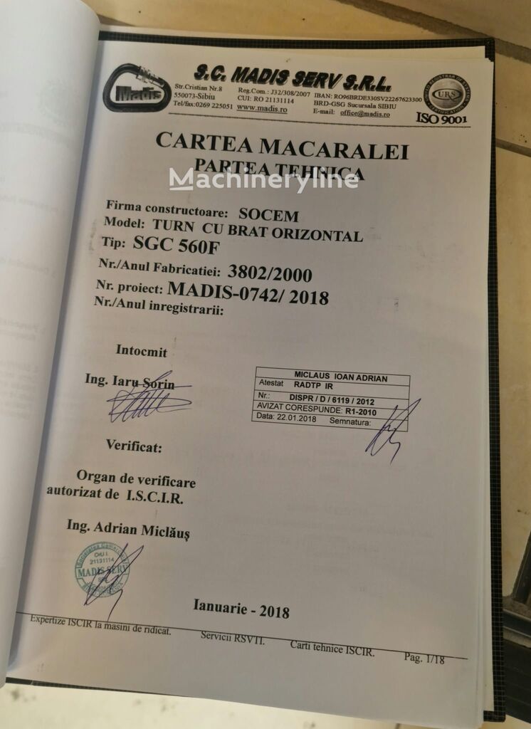 Macara turn Socem SGC 560F - 3