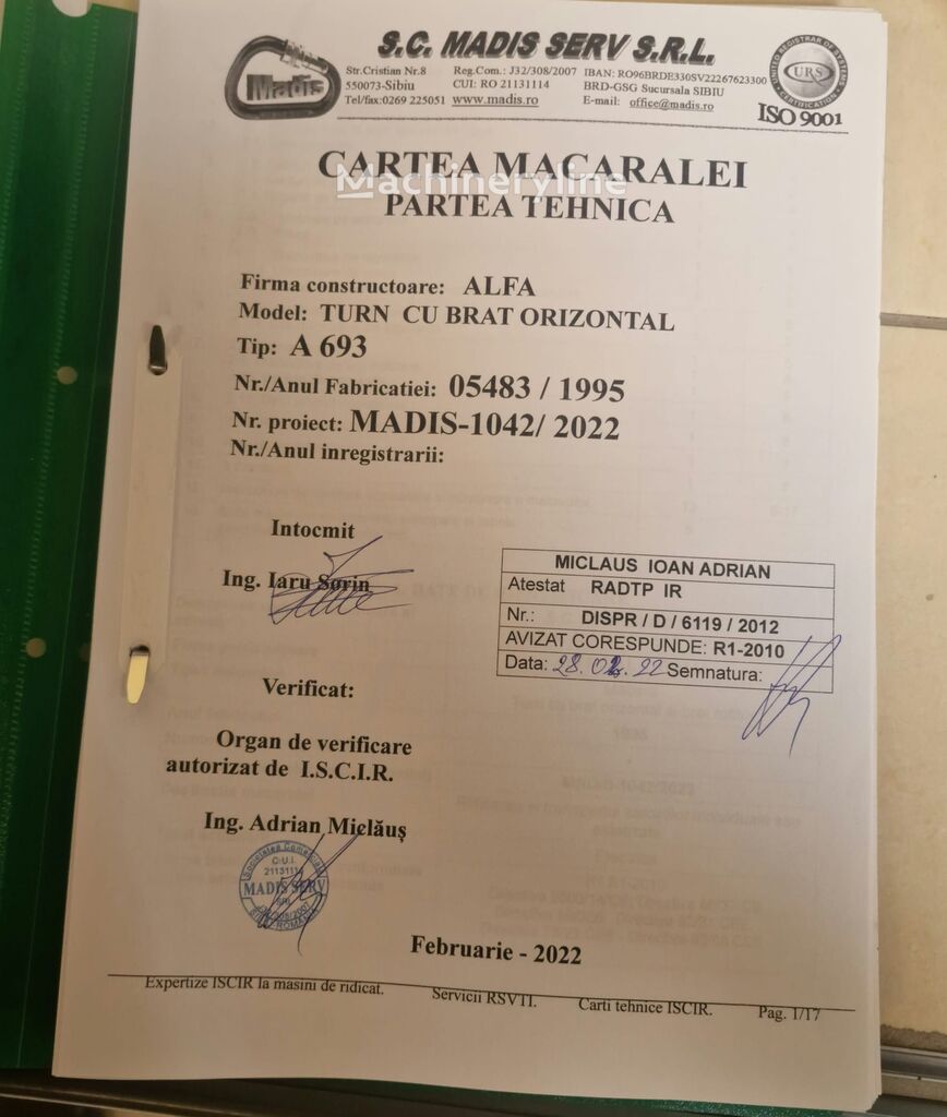 Macara turn Alfa A693 - 3