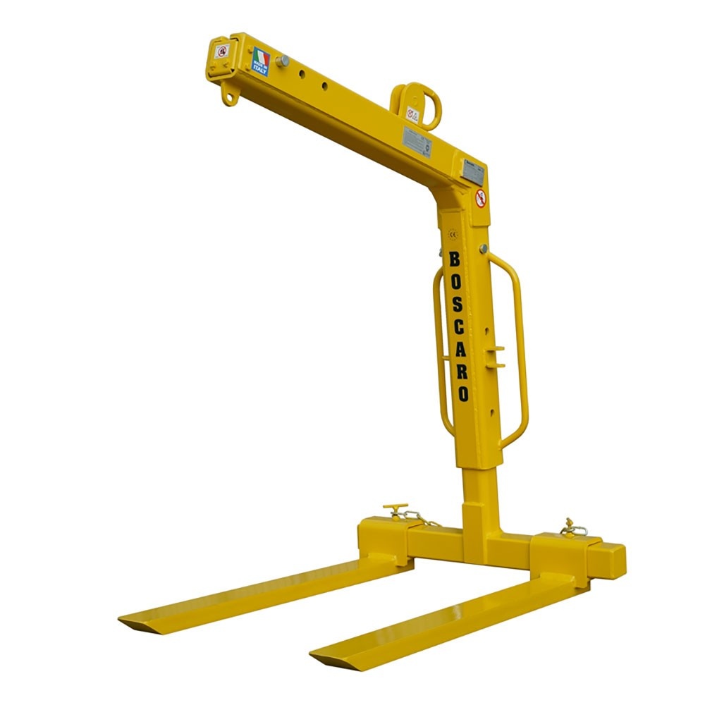 Furca pentru macara Boscaro cu înălțime reglabila și reglare automata 2000 KG. lame 1200