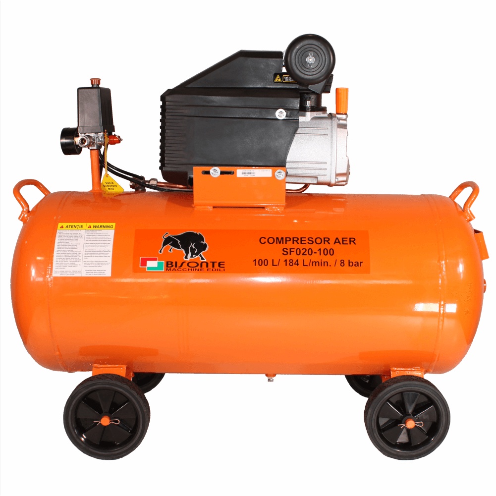 Bisonte compresor SF020-100, debit aer 187 l/min., motor 230V