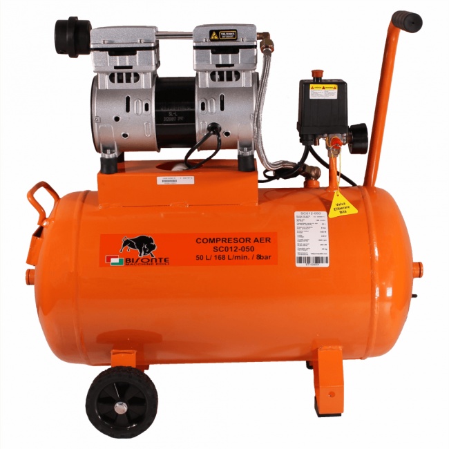 Bisonte compresor SC012-050, debit aer 168 l/min., motor 230V
