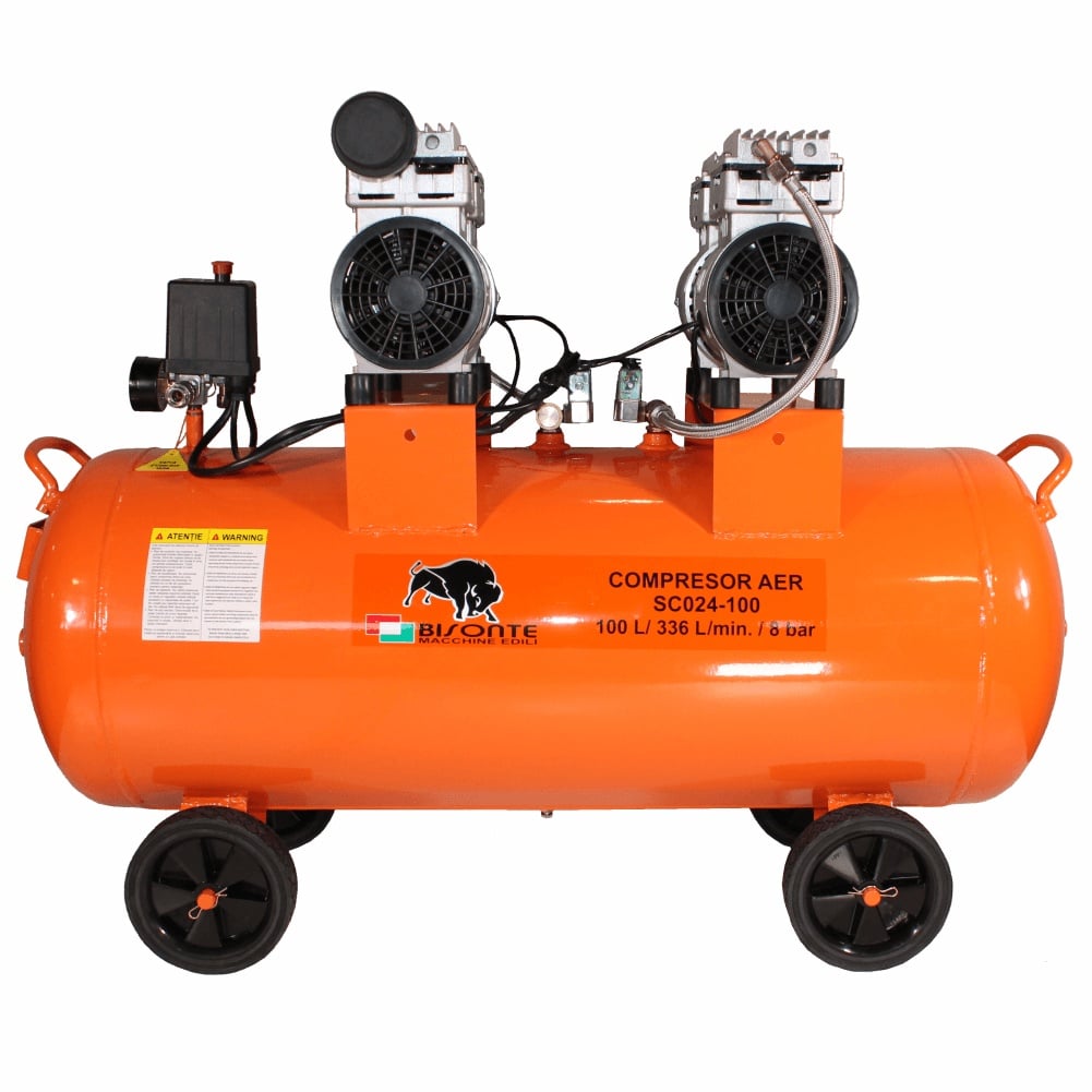 Bisonte compresor SC024-100, debit aer 336 l/min., motor 230V