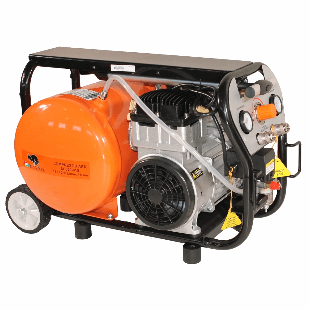 Bisonte compresor SC020-015, debit aer 206 l/min., motor 230V